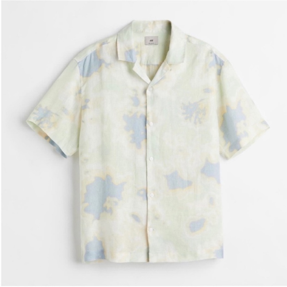 H&M Relaxed Fit Linen Resort Shirt - Picture 8 of 10